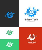 diesel tecnología logo vector