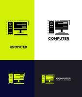 computer hardware logo Vector Template