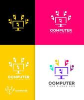 computer hardware logo Vector Template