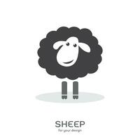 Vector of a sheep design on white background.