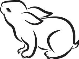 Vector of an rabbit design on white background. Wildlife Animals. Easy editable layered vector illustration.