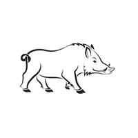 Vector of boar design on white background. Wild Animals. Easy editable layered vector illustration.