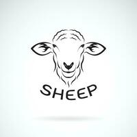 Vector of sheep head design on white background. Wild Animals. Easy editable layered vector illustration.