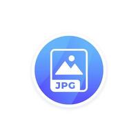 Jpg file icon for apps and web vector