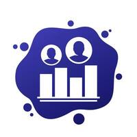 customer segmentation vector icon with a graph