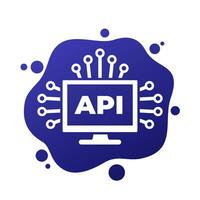 API and software integration vector icon