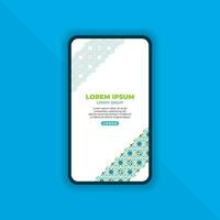 Islamic Diagonal Ornament for Mobile Landing Page Design vector