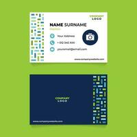 Abstract Geometric Name Card Design for Business or Company vector