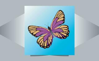 Yellow Butterfly realistic vector design