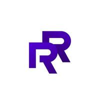 RR monogram, letters, logo on white vector
