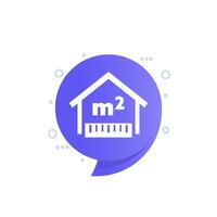 building, house size icon for web vector