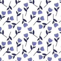 Seamless floral pattern. Lilac flowers in a chaotic order. For clothing, wallpaper, wrapping paper. vector