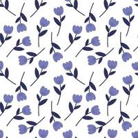 Seamless floral pattern. Lilac flowers in a chaotic order. For clothing, wallpaper, wrapping paper. vector