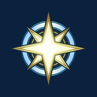 golden shiny star logo symbol vector
