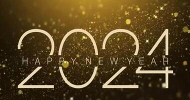 Happy New Year 2024 Screensaver Background Video