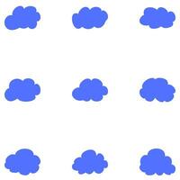 Cloud set icon. Sky vector