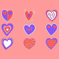 Simple variation love illustration. Valentine vector