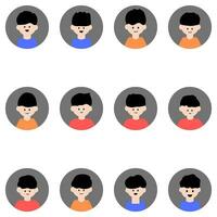 Profile character set icon. People vector