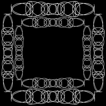 original vector marco en el formar de un blanco modelo en un negro antecedentes