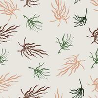 Leaves. Hand-drawn graphics. Green seamless doodles for fabric and packaging design. vector