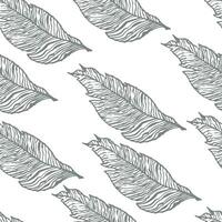 Leaves. Hand-drawn graphics. Green seamless doodles for fabric and packaging design. vector