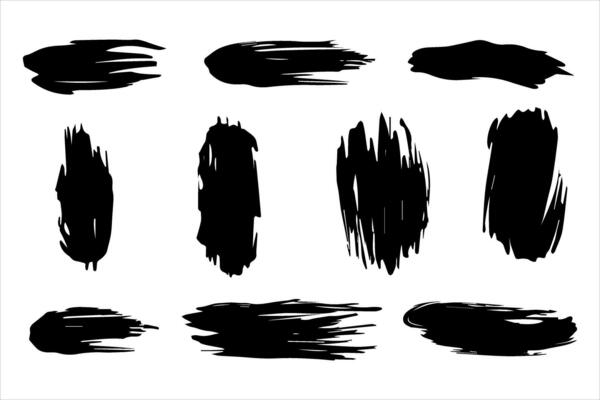 Vintage Retro Ink Paint Brush Shape, Vintage Retro Paint Brush Stroke Texture