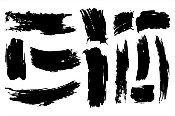 Vintage Retro Ink Paint Brush Shape, Vintage Retro Paint Brush Stroke Texture