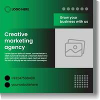 digital marketing agency and corporate social media post template vector