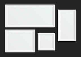 Picture frame design. Blank picture frame mockup. Photo frame wall decoration element. Vector