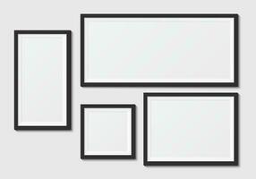 Picture frame design. Blank picture frame mockup. Photo frame wall decoration element. Vector