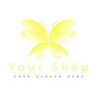 illustration of botique logo design vector