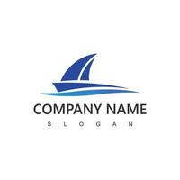 Ship logo illustration, Shipping, travel and delivery services company symbol vector