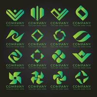 gradient company logo design collection vector