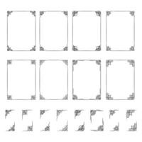 Set of vintage borders and frames decorative vector