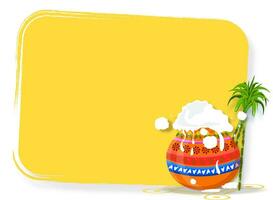 Illustration of Pongal holiday background with space for text. vector