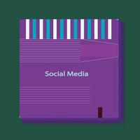 digital negocio márketing social medios de comunicación enviar modelo y bandera gratis vector. vector
