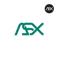Letter ASX Monogram Logo Design vector