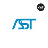 Letter AST Monogram Logo Design vector