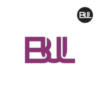 Letter BUL Monogram Logo Design vector