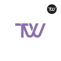 Letter TVV Monogram Logo Design vector