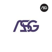Letter ASG Monogram Logo Design vector