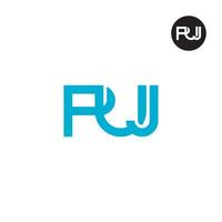 Letter PUJ Monogram Logo Design vector