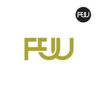 Letter FUU Monogram Logo Design vector