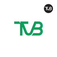 letra tvb monograma logo diseño vector