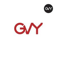Letter GVY Monogram Logo Design vector