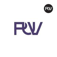 letra PUV monograma logo diseño vector