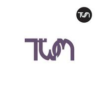 letra twm monograma logo diseño vector