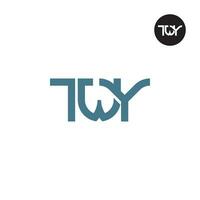 Letter TWY Monogram Logo Design vector