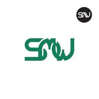 letra smw monograma logo diseño vector