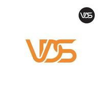 letra vds monograma logo diseño vector